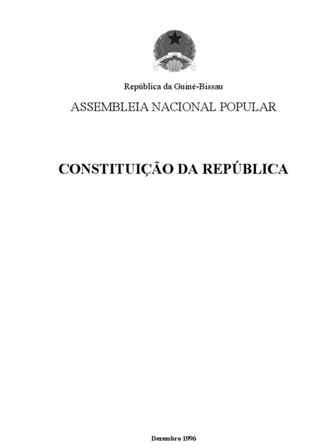 constituição da república da guiné bissau